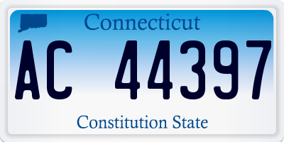 CT license plate AC44397