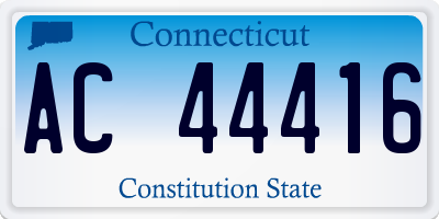 CT license plate AC44416