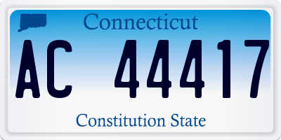 CT license plate AC44417