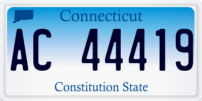 CT license plate AC44419