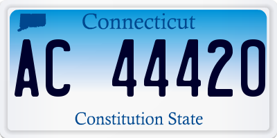 CT license plate AC44420