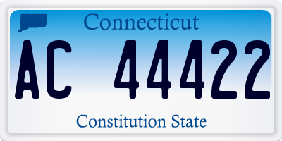 CT license plate AC44422
