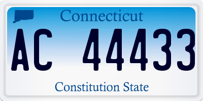 CT license plate AC44433