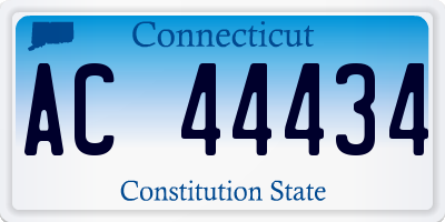CT license plate AC44434