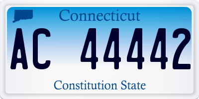 CT license plate AC44442