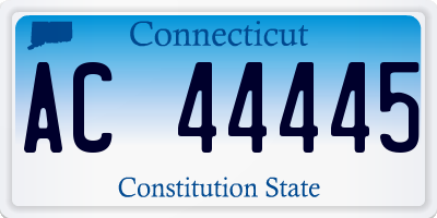CT license plate AC44445