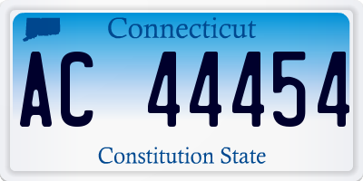 CT license plate AC44454