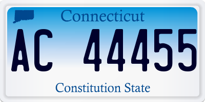 CT license plate AC44455