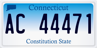 CT license plate AC44471