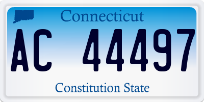 CT license plate AC44497