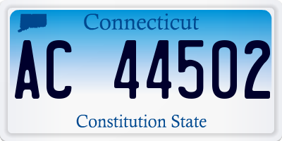 CT license plate AC44502