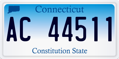 CT license plate AC44511