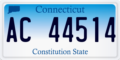 CT license plate AC44514