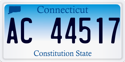 CT license plate AC44517