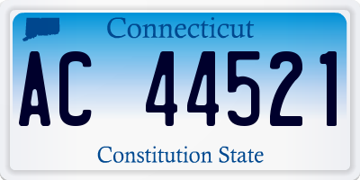 CT license plate AC44521