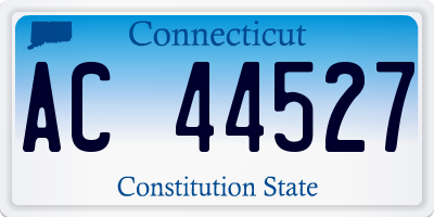 CT license plate AC44527