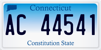 CT license plate AC44541