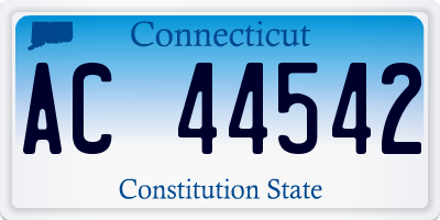 CT license plate AC44542