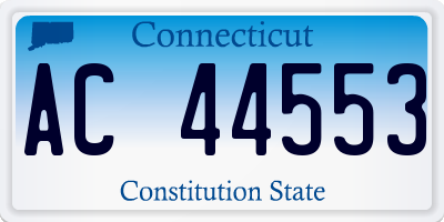 CT license plate AC44553