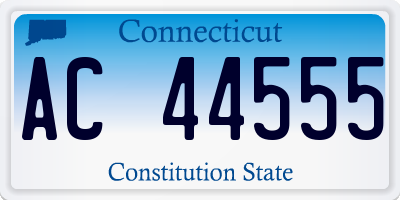 CT license plate AC44555