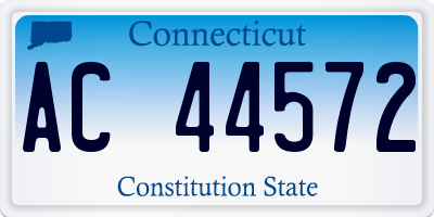 CT license plate AC44572