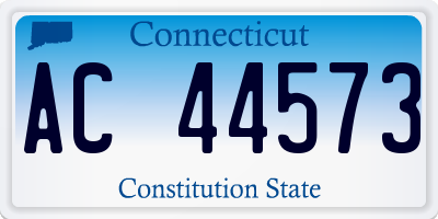 CT license plate AC44573
