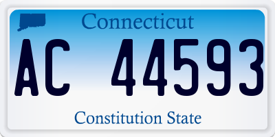 CT license plate AC44593