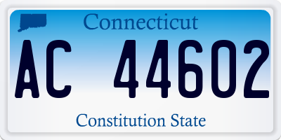 CT license plate AC44602