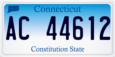 CT license plate AC44612