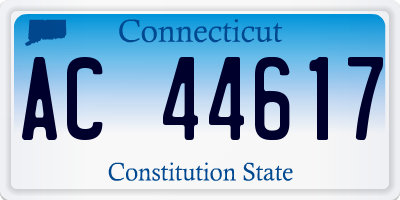 CT license plate AC44617