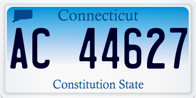 CT license plate AC44627