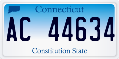 CT license plate AC44634