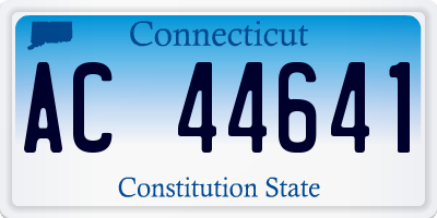 CT license plate AC44641
