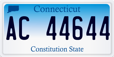 CT license plate AC44644