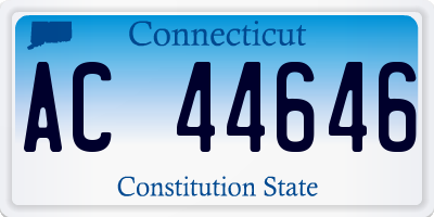 CT license plate AC44646
