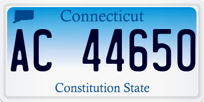 CT license plate AC44650