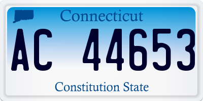 CT license plate AC44653