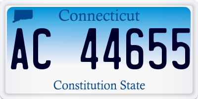 CT license plate AC44655