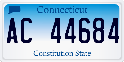 CT license plate AC44684