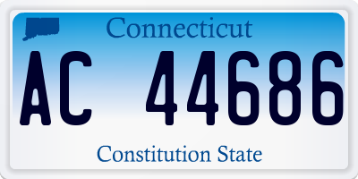 CT license plate AC44686