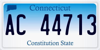 CT license plate AC44713