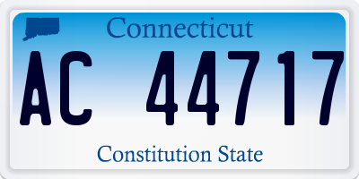 CT license plate AC44717