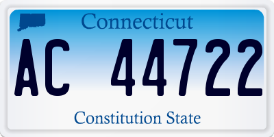 CT license plate AC44722