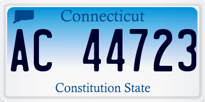 CT license plate AC44723