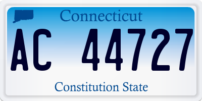 CT license plate AC44727