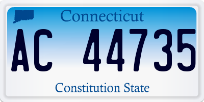 CT license plate AC44735