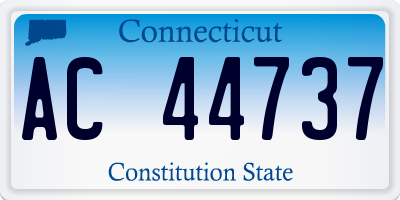 CT license plate AC44737