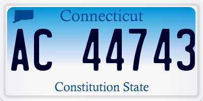 CT license plate AC44743
