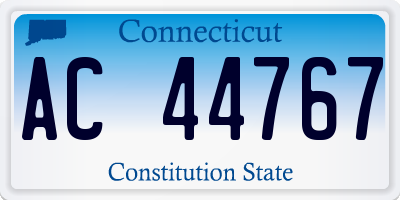 CT license plate AC44767