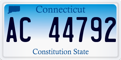 CT license plate AC44792